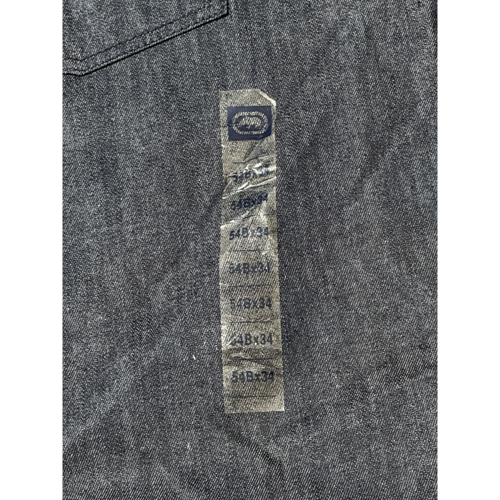 Vintage Ecko Unltd Jeans Mens 54x34 Blue Embroiders Super Baggy Y2K Wide Leg - Picture 4 of 9